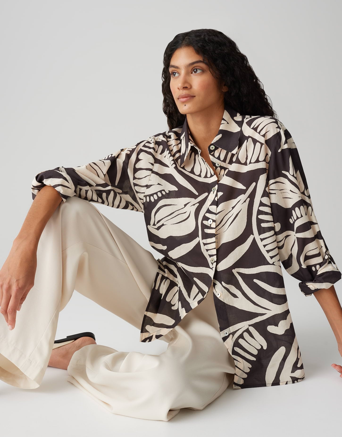 Opus - Regular Printbluse aus Baumwolle - Fumine