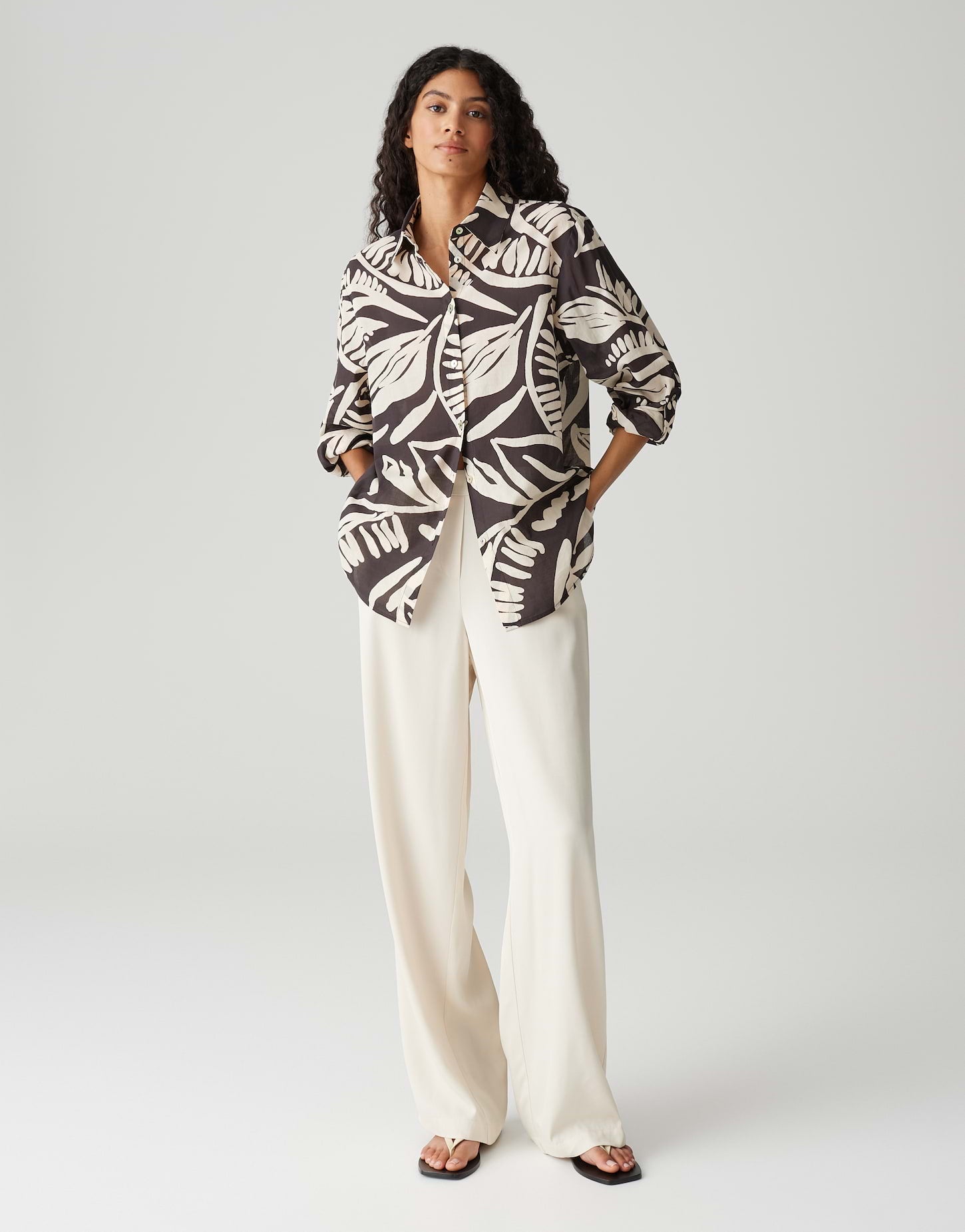 Opus - Regular Printbluse aus Baumwolle - Fumine