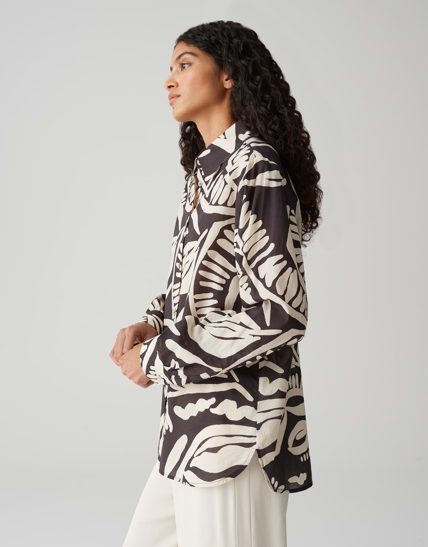 Opus - Regular Printbluse aus Baumwolle - Fumine