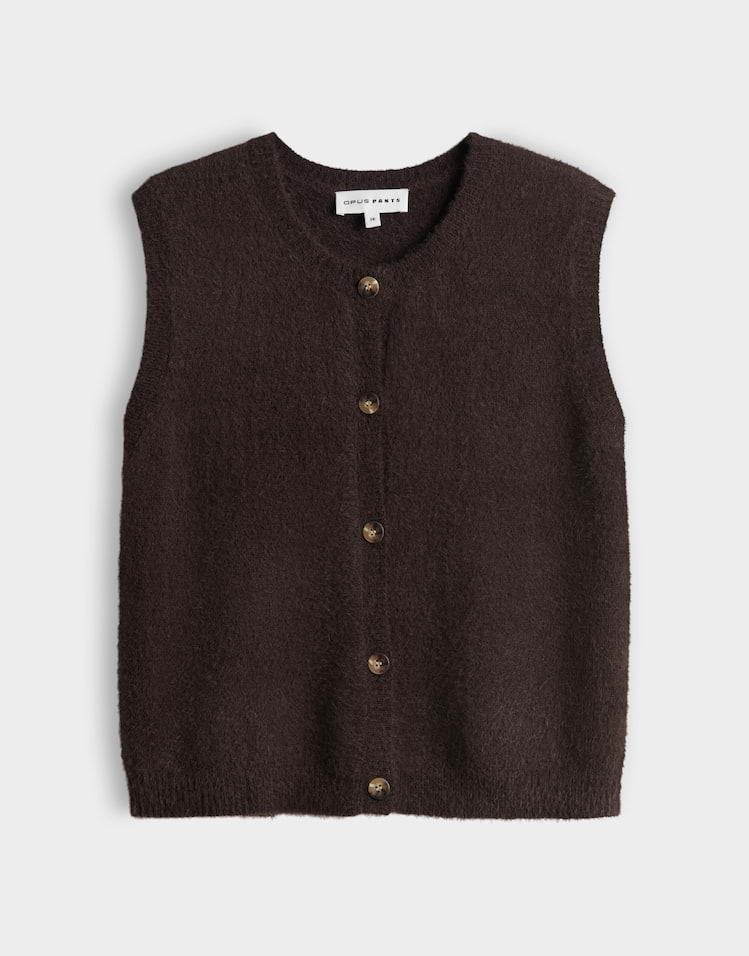 Opus - Strickweste im Alpaka Woll Mix Regular Fit - Porah