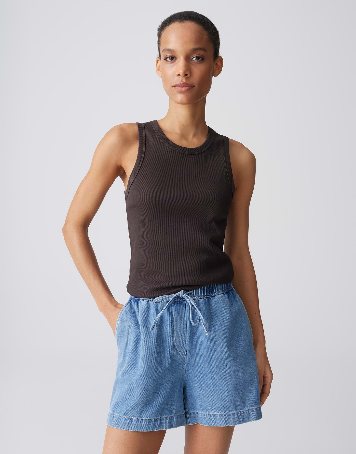 Opus -  Enganliegendes geripptes Tanktop - Ilesso