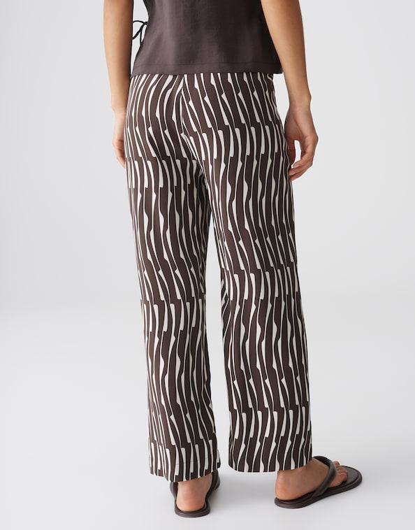 Opus - Verkürzte Wide Leg Pants - Marou Bamboo