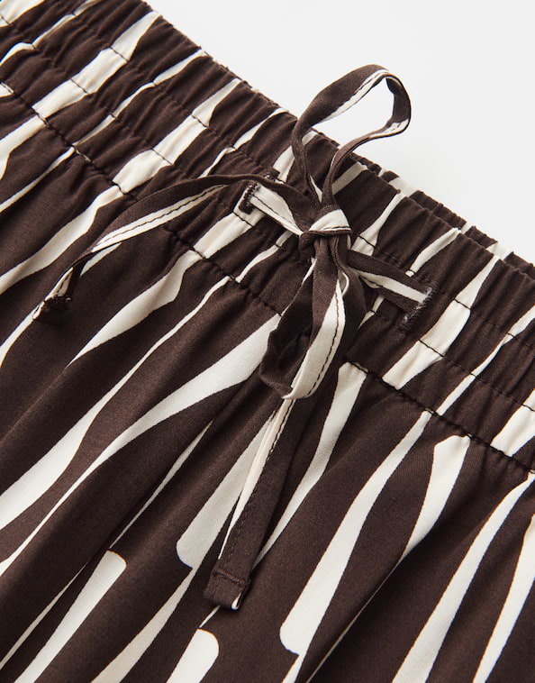 Opus - Verkürzte Wide Leg Pants - Marou Bamboo