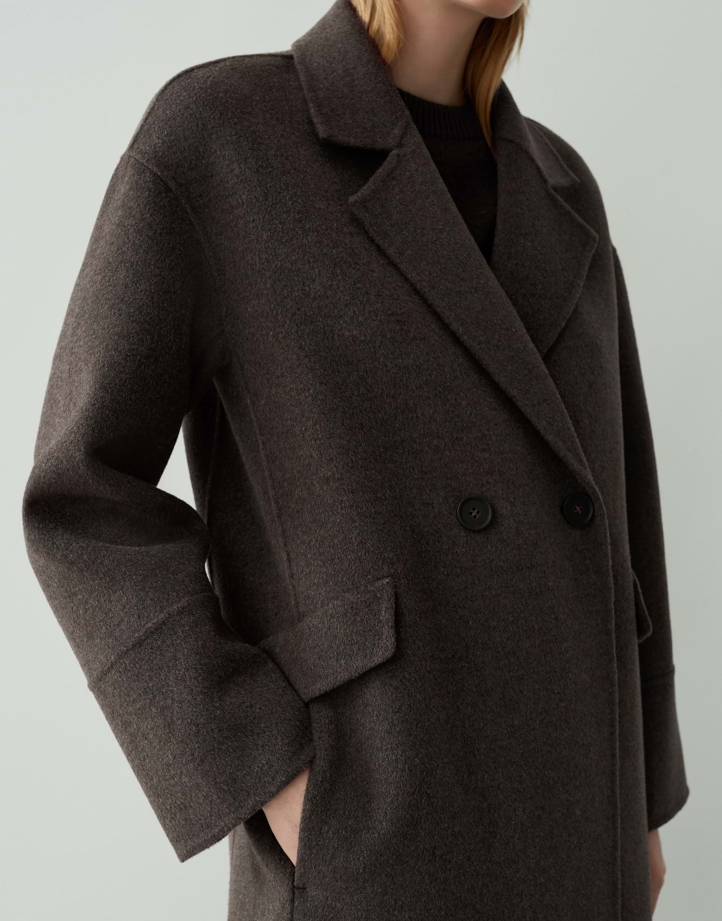 Opus - Leichter Doppelreiher Wollmantel - Havilda