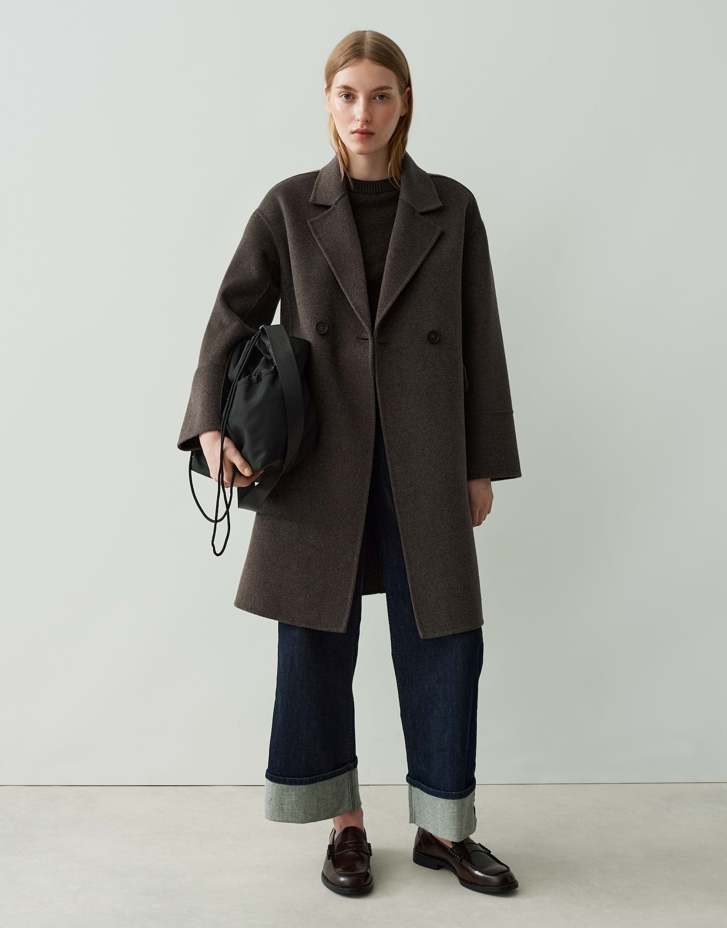 Opus - Leichter Doppelreiher Wollmantel - Havilda