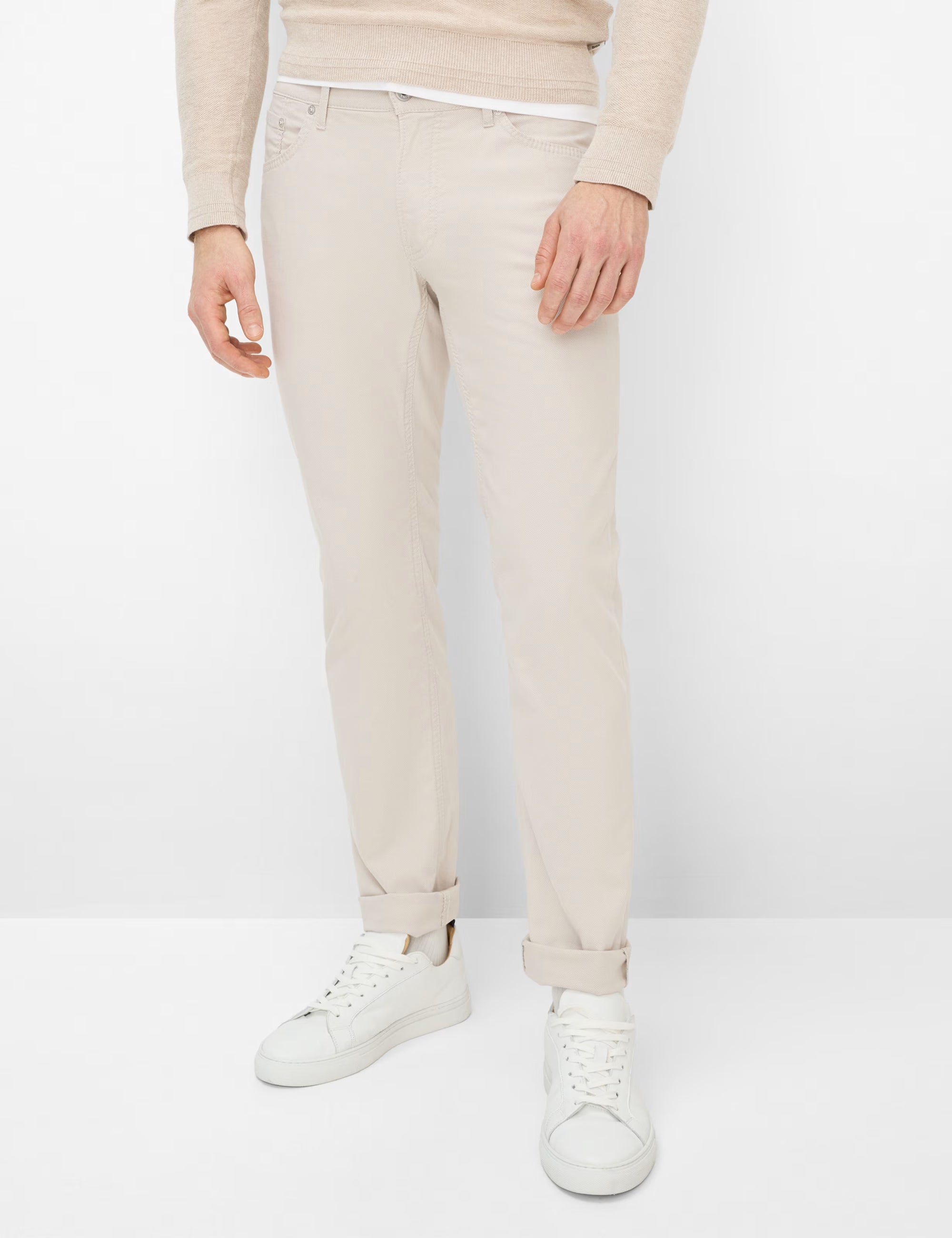 Brax - Leichte  Five Pocket Hose mit Struktur in Hellbeige - Chuck