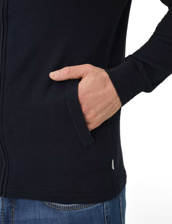 Brax - Strickjacke aus Baumwoll-Leinen-Mix - Jake