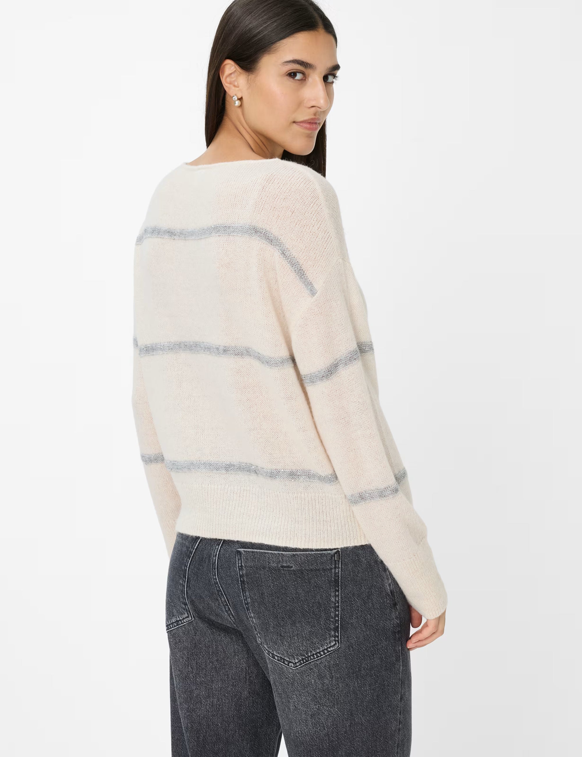 Brax - Strickpullover im Alpakawollmix mit Lurexstreifen - Lisa