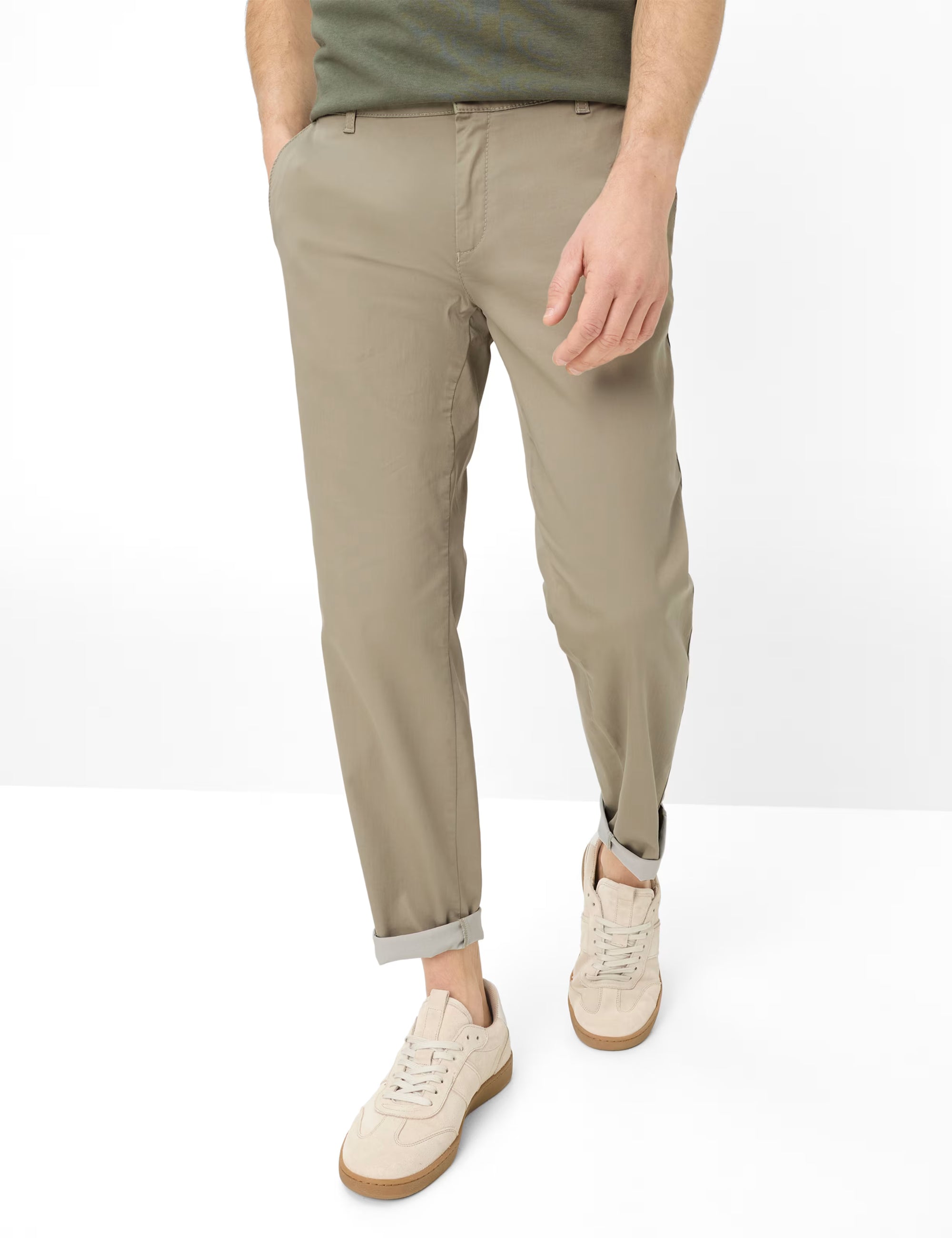 Brax - Leichte Chino in Zartem Oliv - Phil