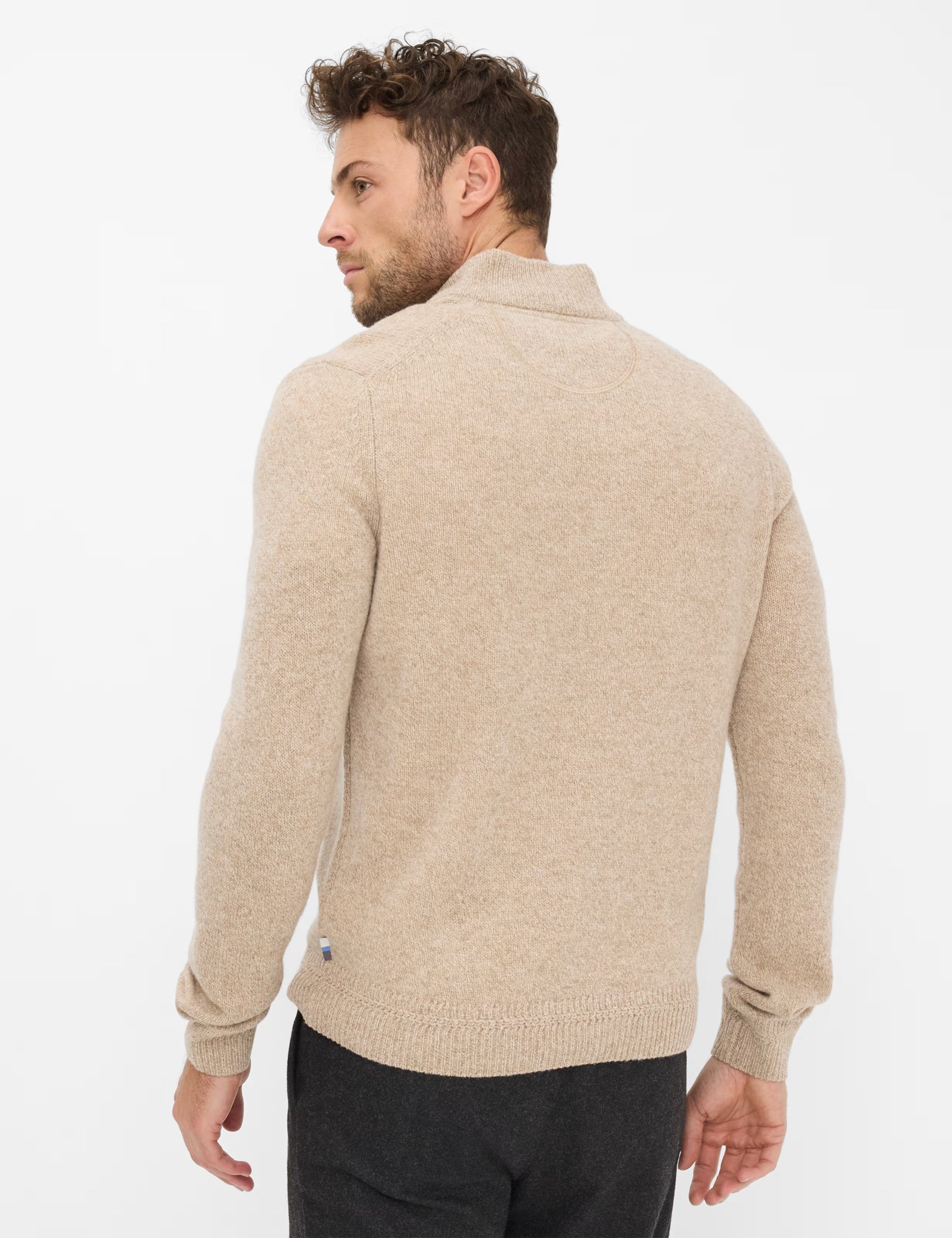 Brax - Lambswool-Strickpullover in camel aus hochwertigem Wollmix - Steffen