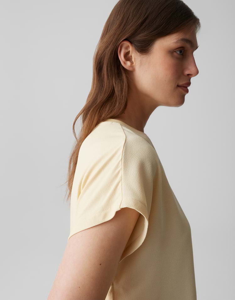 Opus - Jerseyshirt im Materialmix Loose Fit - Sifem