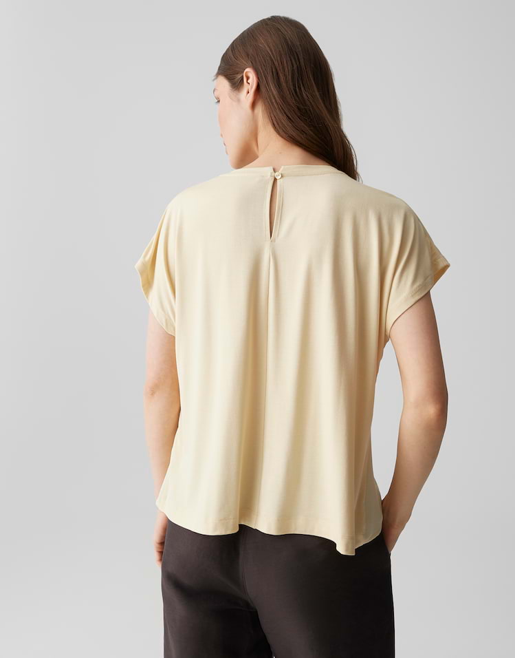 Opus - Jerseyshirt im Materialmix Loose Fit - Sifem