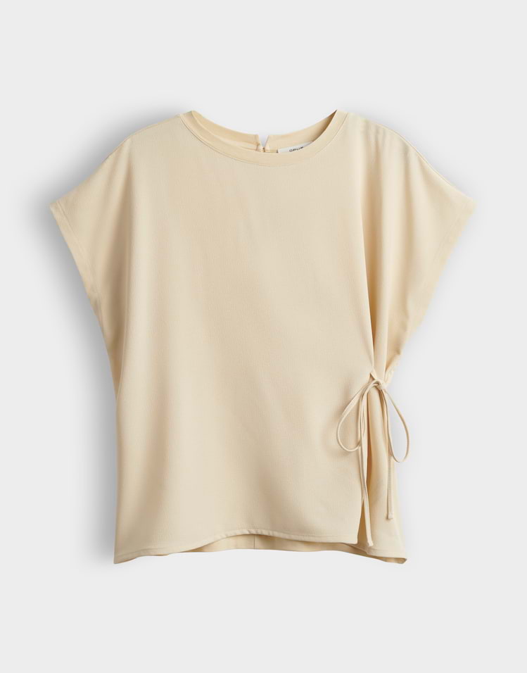 Opus - Jerseyshirt im Materialmix Loose Fit - Sifem