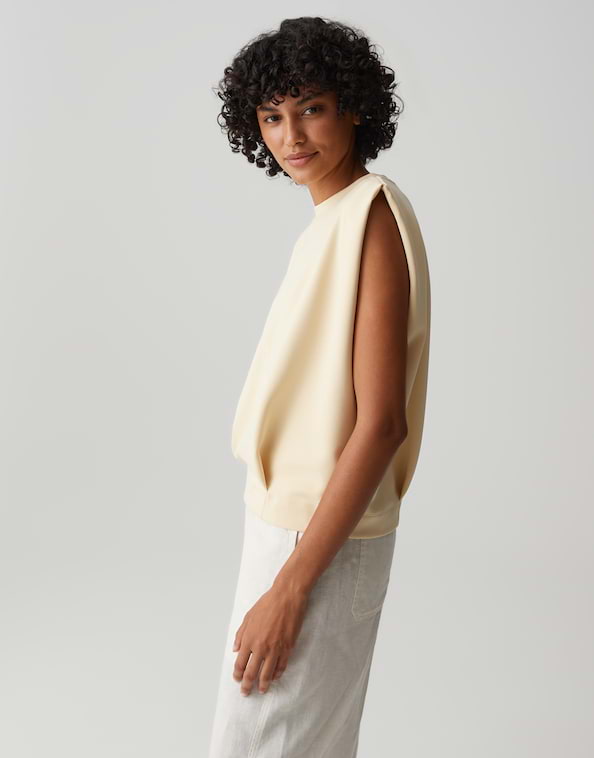 Opus - Sweattop mit Faltendetail - Goasis
