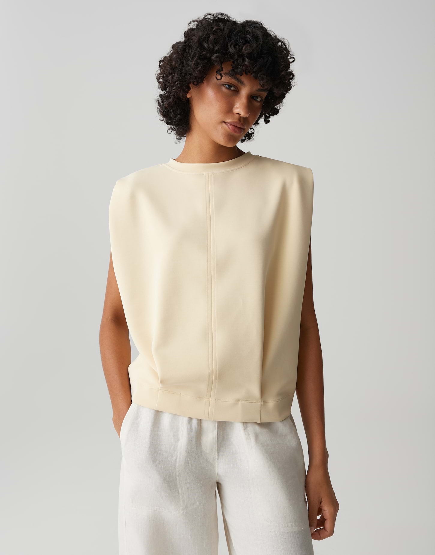 Opus - Sweattop mit Faltendetail - Goasis