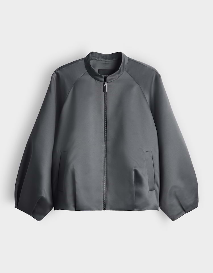 Someday -  Boxy Blousonjacke aus Satin - Noriella