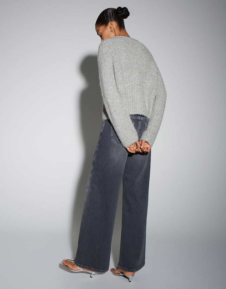 Someday - Strickblouson mit Glanz Effekt - Tiah