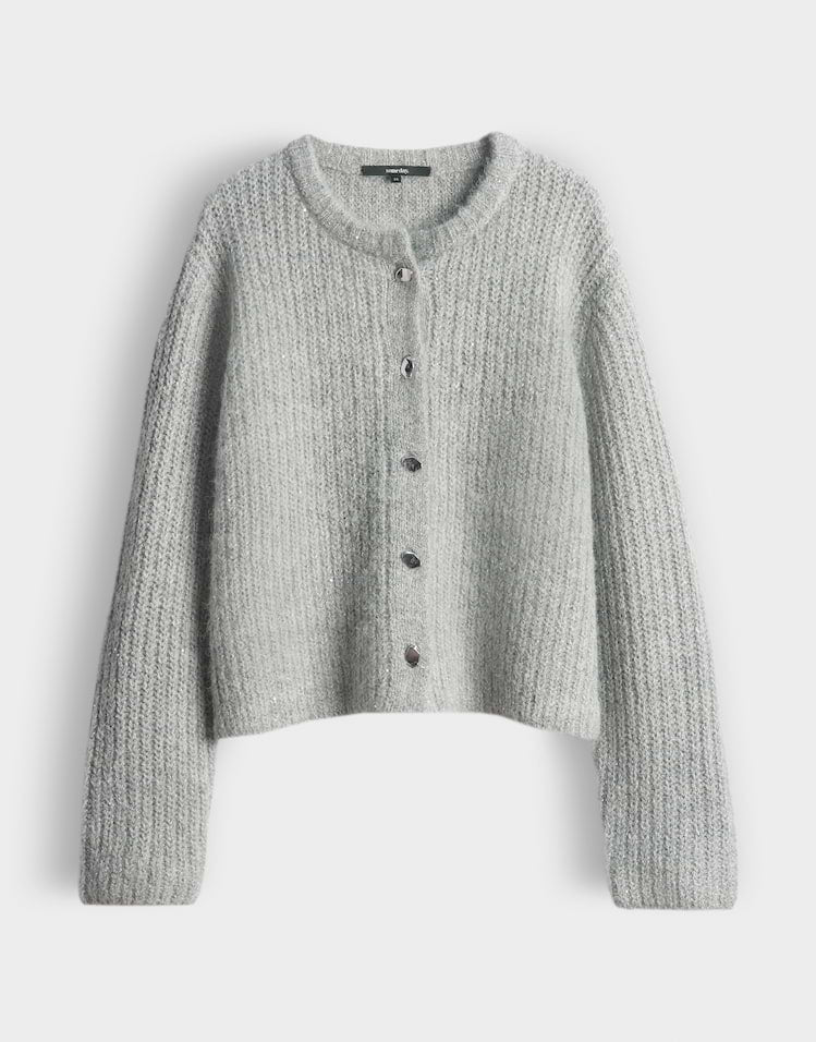 Someday - Strickblouson mit Glanz Effekt - Tiah