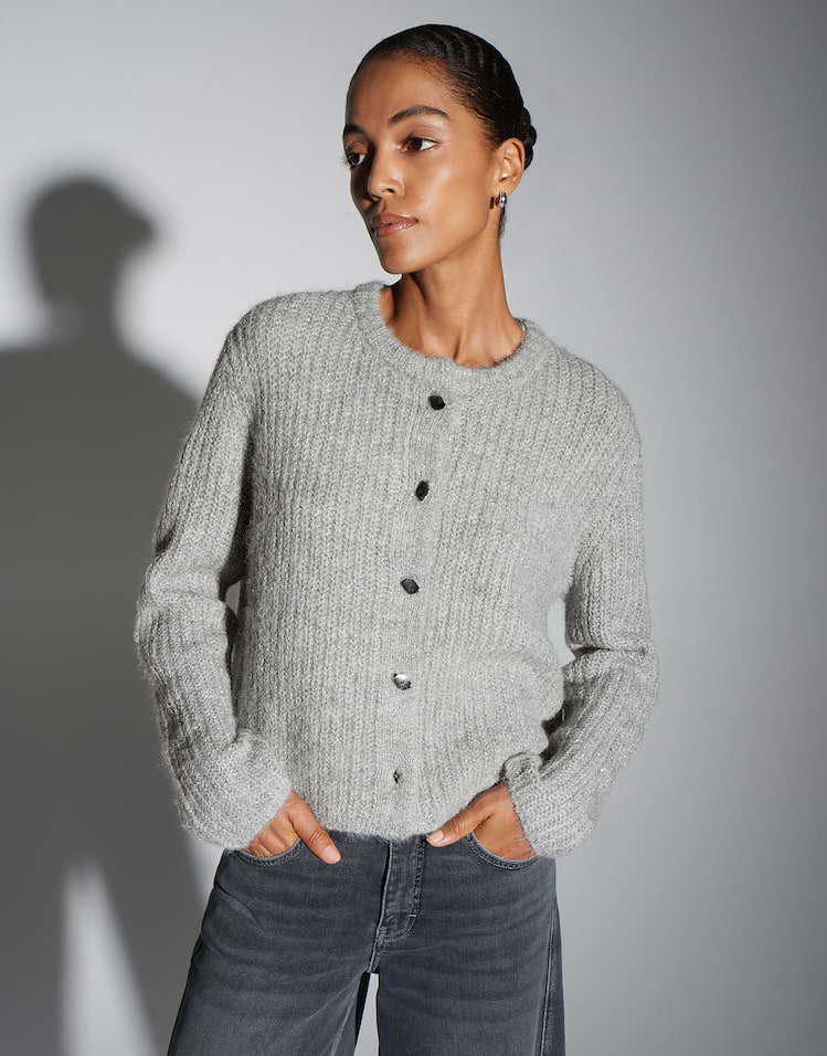 Someday - Strickblouson mit Glanz Effekt - Tiah