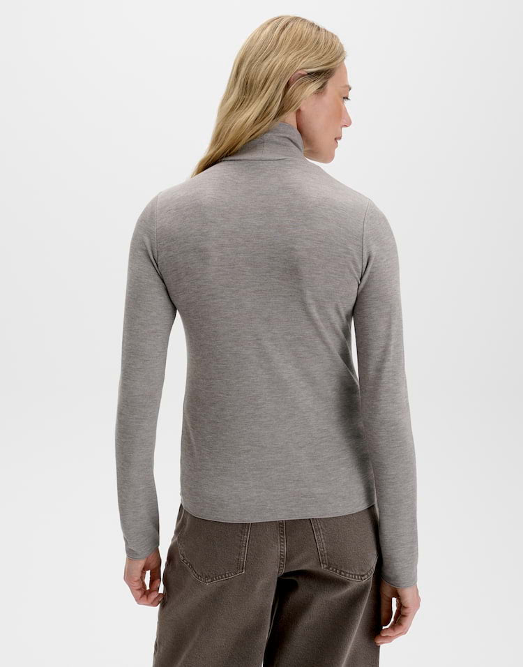 Someday - Slim Rollkragenshirt mit feiner Rippstruktur - Kirosie