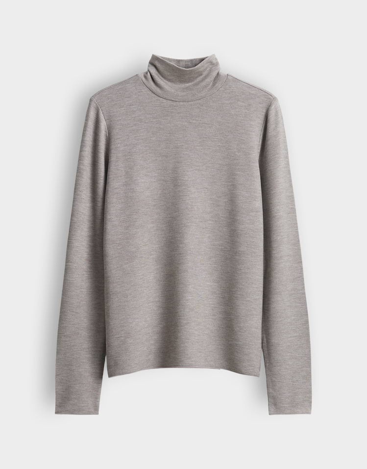 Someday - Slim Rollkragenshirt mit feiner Rippstruktur - Kirosie