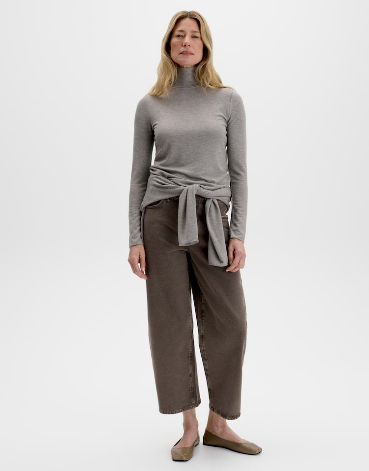 Someday - Slim Rollkragenshirt mit feiner Rippstruktur - Kirosie