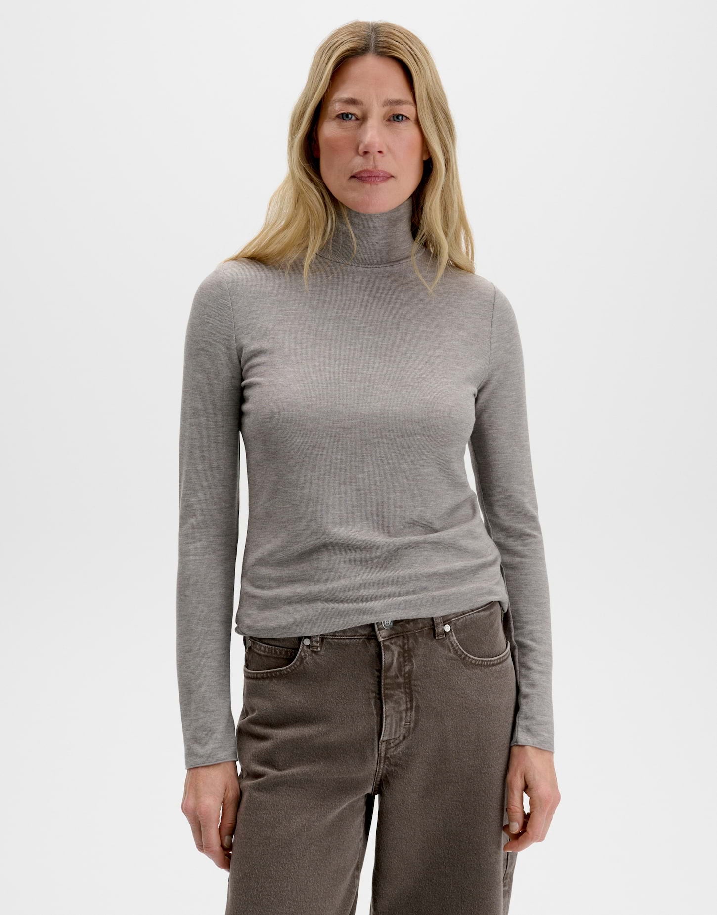 Someday - Slim Rollkragenshirt mit feiner Rippstruktur - Kirosie