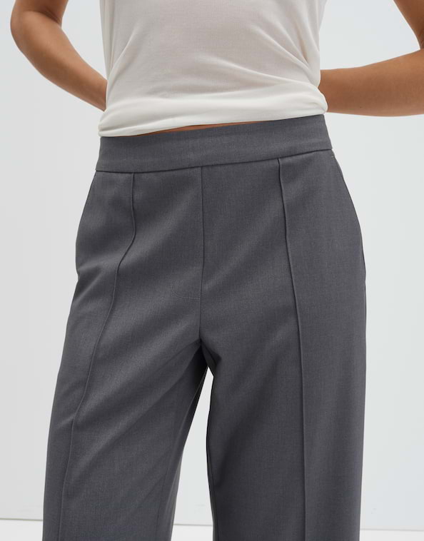 Someday - Cropped wide Leg Pants mit Viskosemix - Charlie