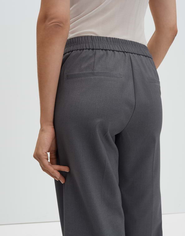 Someday - Cropped wide Leg Pants mit Viskosemix - Charlie