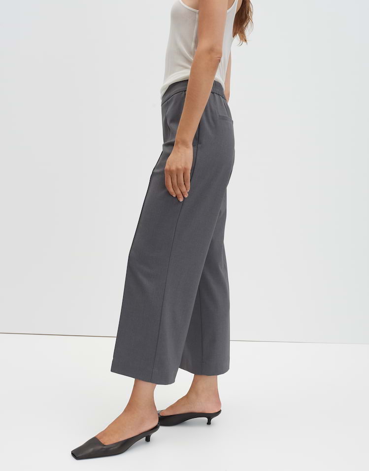 Someday - Cropped wide Leg Pants mit Viskosemix - Charlie