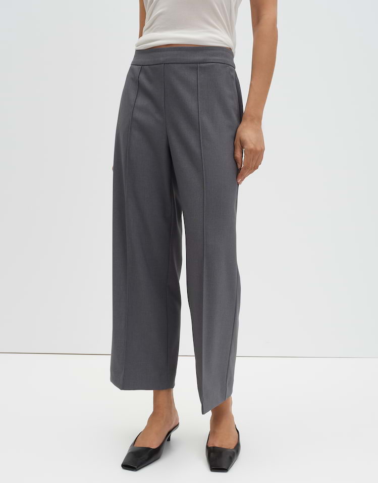 Someday - Cropped wide Leg Pants mit Viskosemix - Charlie