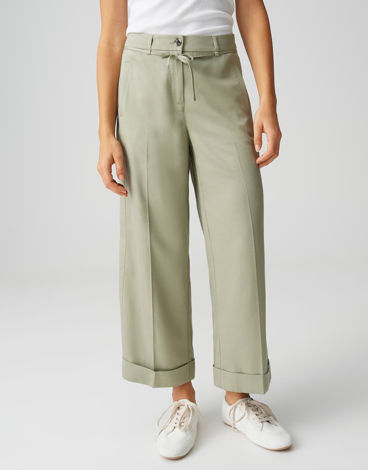 Opus - Relaxed City Pants aus Lyocell Cotton Mix - Meeri Bloom