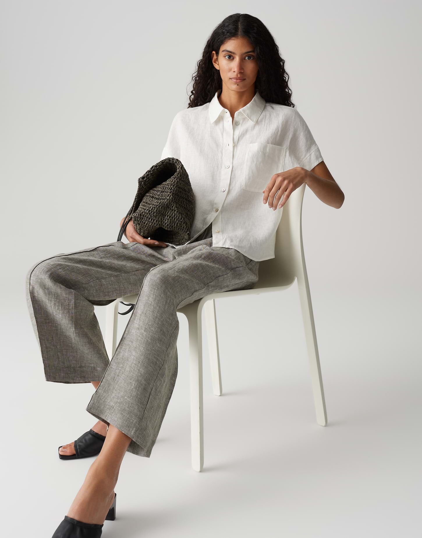 Opus - Relaxed City Pants aus reinem Leinen - Maikito