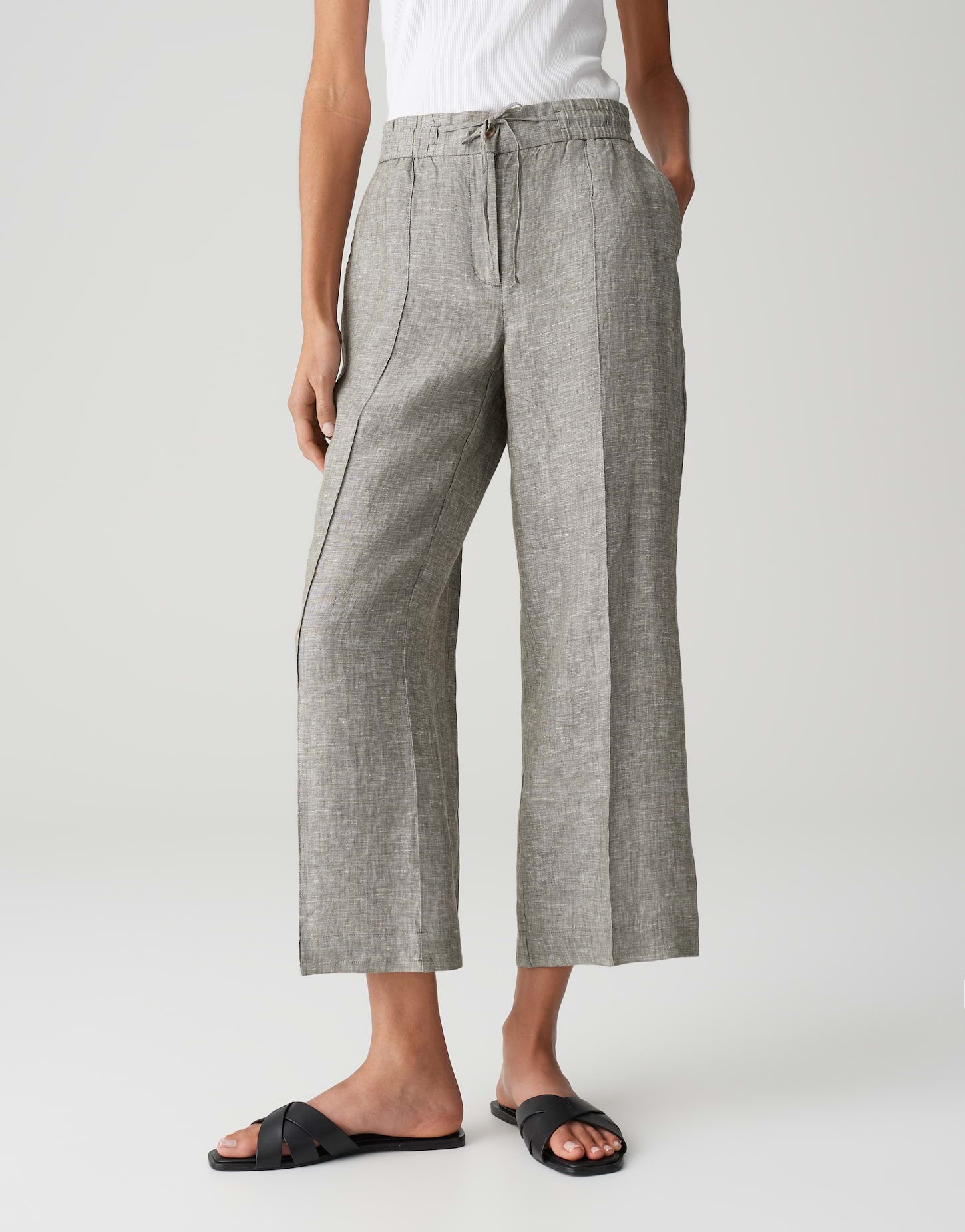 Opus - Relaxed City Pants aus reinem Leinen - Maikito