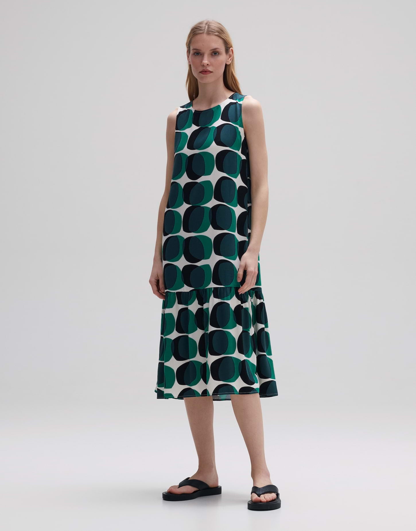 Opus - Leichtes Kleid mit modernem Print - Wicy