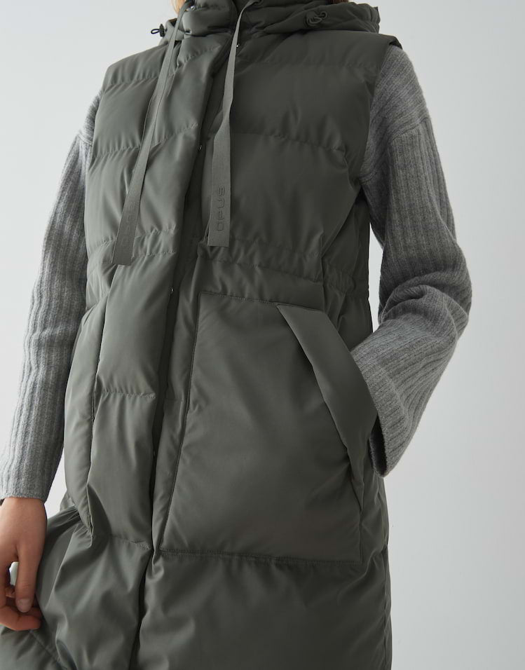 Opus - Lange Steppweste mit Kapuze - Walma
