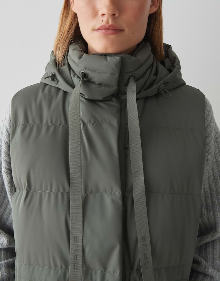 Opus - Lange Steppweste mit Kapuze - Walma
