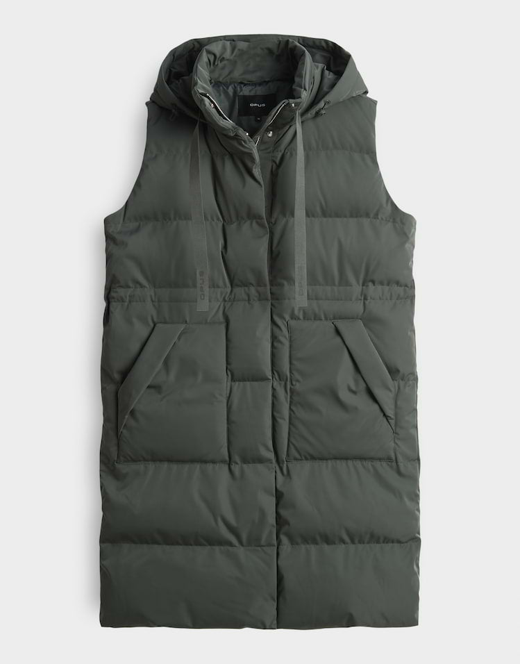 Opus - Lange Steppweste mit Kapuze - Walma