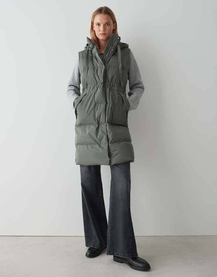 Opus - Lange Steppweste mit Kapuze - Walma