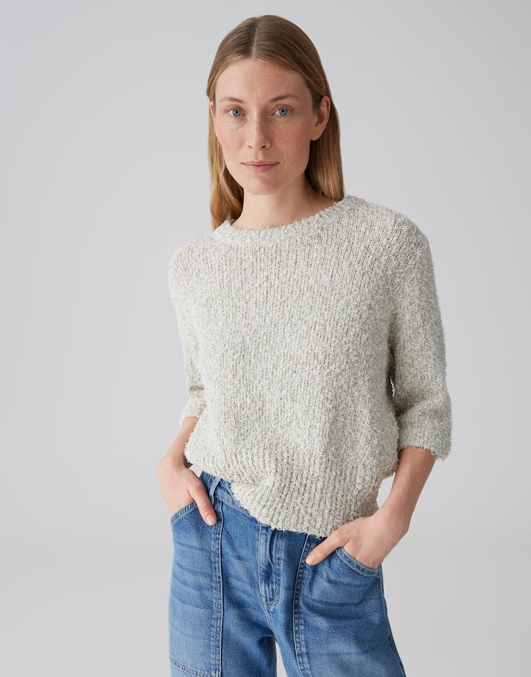 Opus - Pullover aus flauschigem Mouliné Effektgarn - Pamos