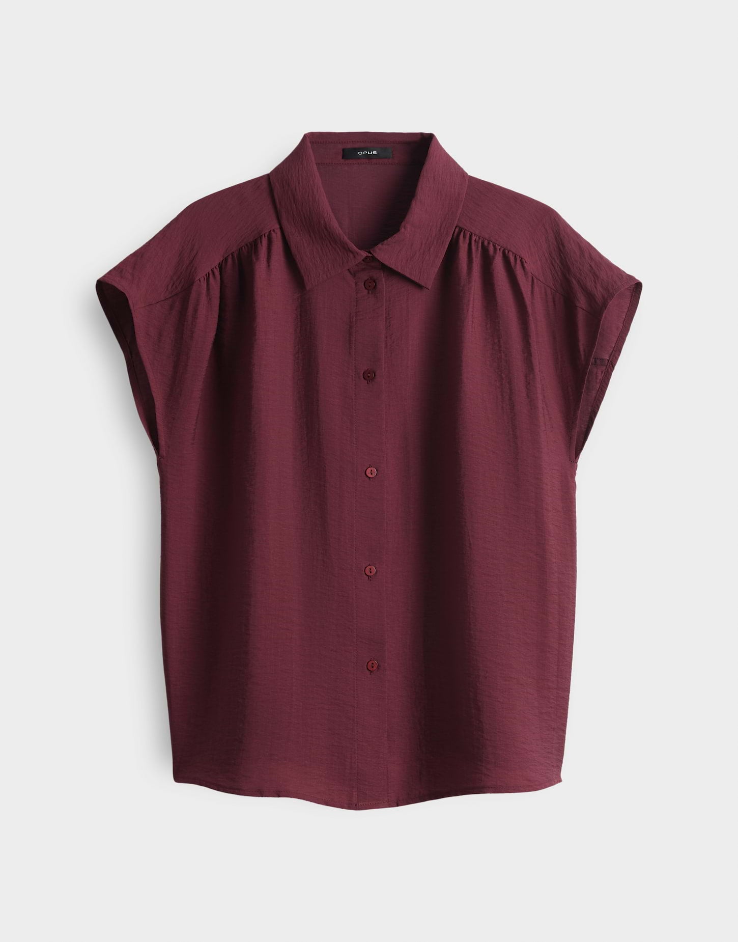 Opus - Satinbluse mit femininen Raffungen - Fairi