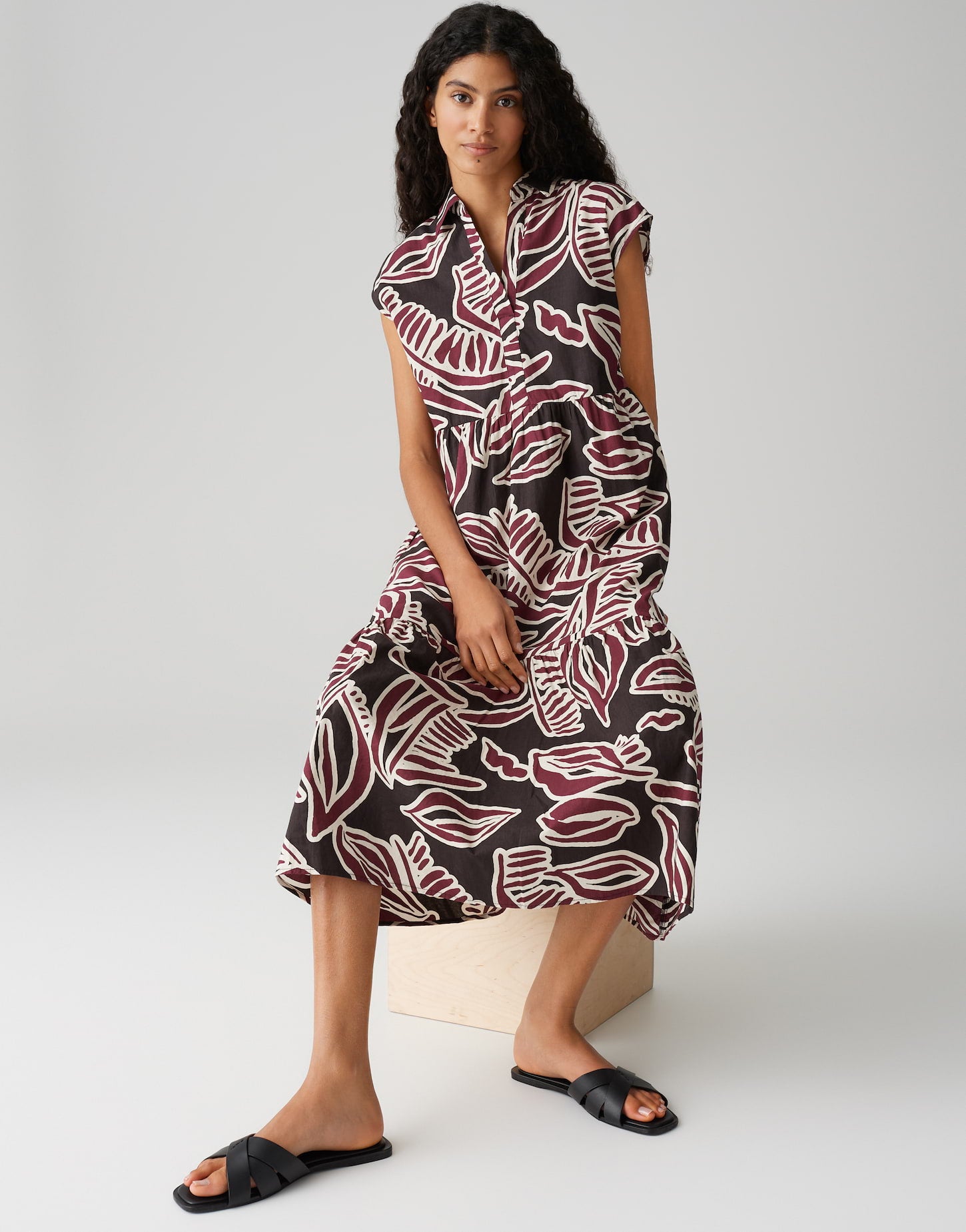 Opus - Printkleid mit Volantstufen - Werisa