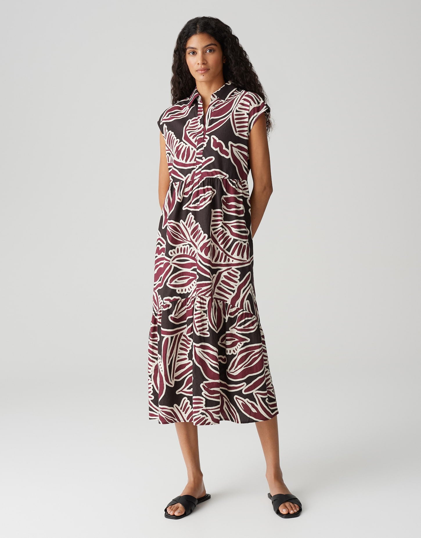 Opus - Printkleid mit Volantstufen - Werisa
