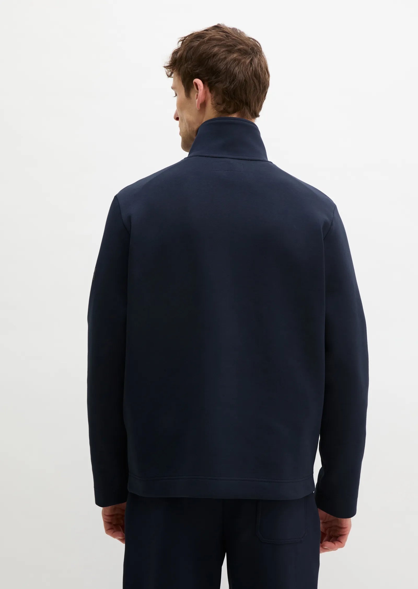 Marc O'Polo - Scuba Sweatjacke aus Bio-Baumwolle in Navy