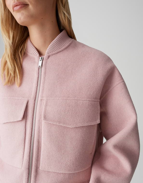 Opus - Regular Blousonjacke im Wollmix - Hiso