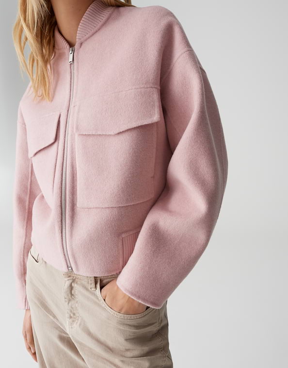 Opus - Regular Blousonjacke im Wollmix - Hiso