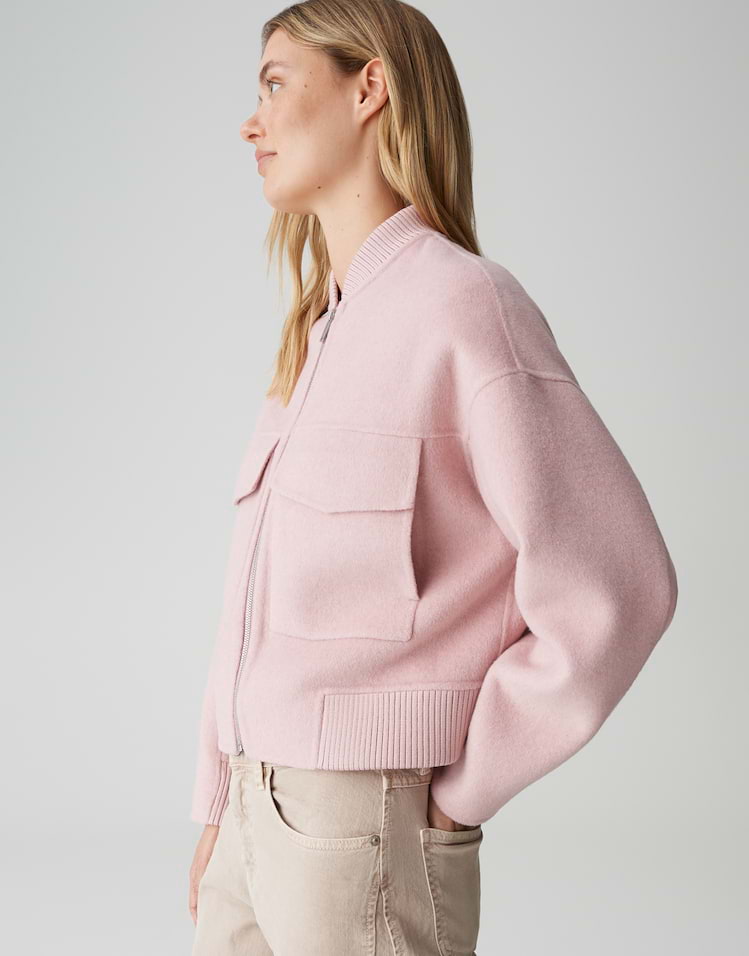 Opus - Regular Blousonjacke im Wollmix - Hiso