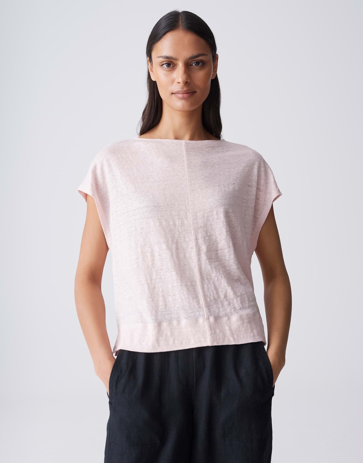 Opus - Sommerliches Jerseyshirt aus reinem Leinen - Sutol