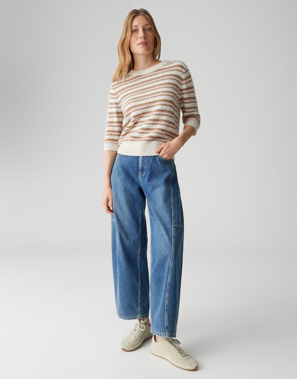 Opus - Slim Pullover mit mehrfarbigen Streifen - Puvet