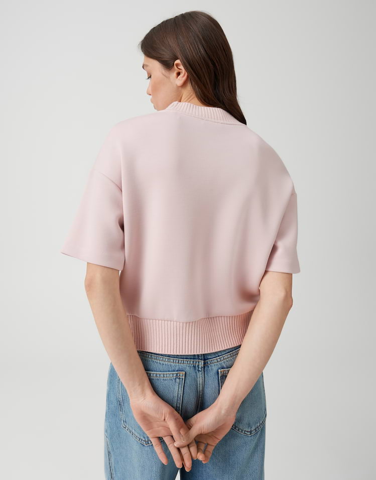 Opus - Weiches Sweatshirt mit Strickbündchen Regular Fit - Galita